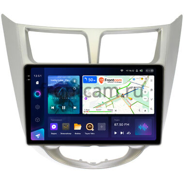 Hyundai Solaris, Accent 4 (2010-2019) (серебро) Teyes CC3 2K 360 6/128 9.5 дюймов RM-9270 на Android 10 (4G-SIM, DSP, QLed)