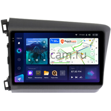 Honda Civic 9 4D 2011-2015 (левый руль, седан) Teyes CC3 2K 4/32 9.5 дюймов RM-9166 на Android 10 (4G-SIM, DSP, QLed)