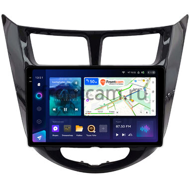 Hyundai Solaris, Accent 4 2010-2019 (черная, глянцевая) Teyes CC3 2K 4/32 9.5 дюймов RM-9-0093 на Android 10 (4G-SIM, DSP, QLed)