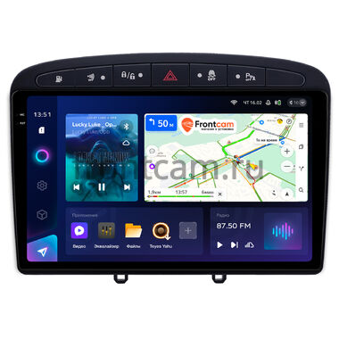 Peugeot 308, 408, RCZ 2007-2022 (черная) Teyes CC3 2K 6/128 9.5 дюймов RM-9-0705 на Android 10 (4G-SIM, DSP, QLed)