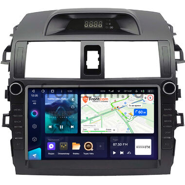 Toyota Corolla (E150) 2006-2013 (серая, с часами) Teyes CC3L 4/32 9 дюймов RM-9-2075 на Android 10 (4G-SIM, DSP, IPS)