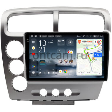 Honda Civic 7 2000-2006 (для авто с климат-контролем, левый руль, серебряная) Teyes CC4 2K 8/128 9.5 дюймов RM-9-1479 на Android 14 (4G-SIM, DSP, QLed, AI)