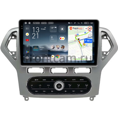 Ford Mondeo 4 2006-2010 (серебро, Тип 2) Teyes CC4 Pro 2K 8/128 10.36 дюймов RM-10-2186 встроенный климат на Android 13 (4G-SIM, DSP, QLed, AI)