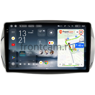 Smart Fortwo 3, Forfour 2 2014-2024 (для авто без цветного дисплея) Teyes CC4 Pro 2K 12/256 9.5 дюймов RM-9-019 на Android 13 (4G-SIM, DSP, QLed, AI)