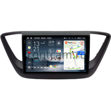 Hyundai Solaris 2 2017-2024 (черная, матовая) Teyes CC4 Pro 2K 12/256 9.5 дюймов RM-9-0234 на Android 13 (4G-SIM, DSP, QLed, AI)