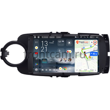 Toyota Vitz 3 (XP130), Yaris 3 2010-2017 (правый и левый руль, черная) Teyes CC4 Pro 2K 12/256 9.5 дюймов RM-9-0635 на Android 13 (4G-SIM, DSP, QLed, AI)