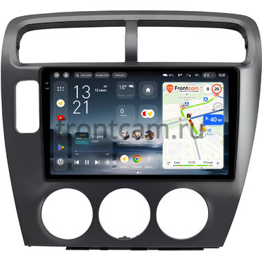 Honda Civic 7 2000-2006 (для авто с кондицыонером, левый руль, серая) Teyes CC4 Pro 2K 12/256 9.5 дюймов RM-9-1483 на Android 13 (4G-SIM, DSP, QLed, AI)