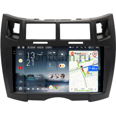 Toyota Vitz 2 (XP90), Yaris 2 2005-2012 (черная матовая, Тип 2) Teyes CC4 Pro 2K 12/256 9.5 дюймов RM-9-1700 на Android 13 (4G-SIM, DSP, QLed, AI)