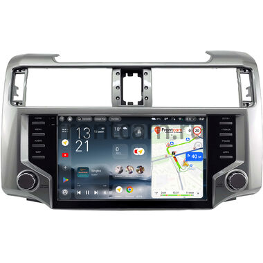 Toyota 4Runner 5 2013-2024 (серебряная, глянцевая) Teyes CC4 Pro 2K 12/256 9.5 дюймов RM-9-2230 на Android 13 (4G-SIM, DSP, QLed, AI)
