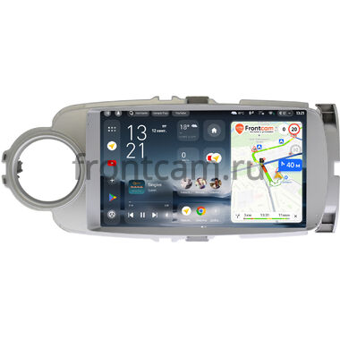 Toyota Vitz 3 (XP130), Yaris 3 2010-2017 (правый и левый руль, серая) Teyes CC4 Pro 2K 12/256 9.5 дюймов RM-9245 на Android 13 (4G-SIM, DSP, QLed, AI)