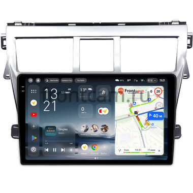 Toyota Belta, Vios, Yaris sedan 2005-2012 (серебряная) Teyes CC4 Pro 2K 8/128 9.5 дюймов RM-9-1656 на Android 13 (4G-SIM, DSP, QLed, AI)
