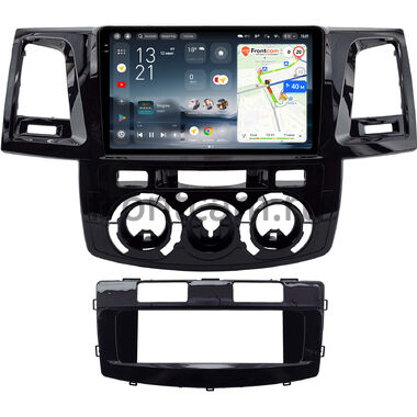 Toyota Fortuner, Hilux 7 2004-2015 (черная, глянцевая) Teyes CC4 2K 8/128 9.5 дюймов RM-9-2212 на Android 14 (4G-SIM, DSP, QLed, AI)