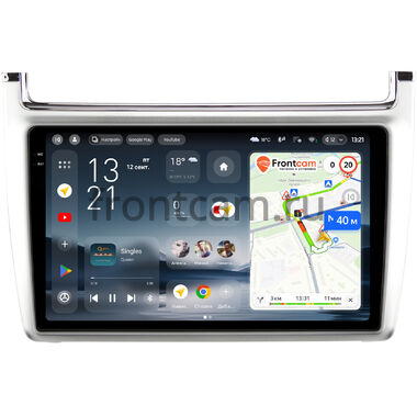 Volkswagen Polo 5 2009-2020 (серебро) Teyes CC4 Pro 2K 8/128 9.5 дюймов Split System RM-9-540 на Android 13 (4G-SIM, DSP, QLed, AI)