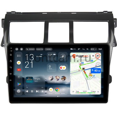 Toyota Belta, Vios, Yaris sedan 2005-2012 (черная, матовая) Teyes CC4L 4/64 9 дюймов RM-9-402 на Android 14 (4G-SIM, IPS, AI)