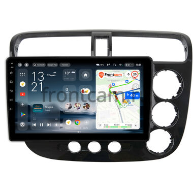 Honda Civic 7 2000-2006 (для авто с климат-контролем, правый руль, глянцевая, черная) Teyes CC4L 4/64 9 дюймов RM-9206 на Android 14 (4G-SIM, IPS, AI)