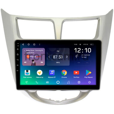 Hyundai Solaris, Accent 4 (2010-2019) (серебро) Teyes SPRO PLUS 4/32 9 дюймов RM-9270 на Android 10 (4G-SIM, DSP, IPS)