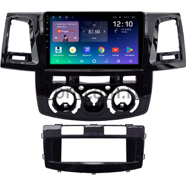 Toyota Fortuner, Hilux 7 2004-2015 (черная, глянцевая) Teyes SPRO PLUS 4/64 9 дюймов RM-9-2212 на Android 10 (4G-SIM, DSP, IPS)