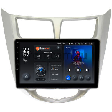 Hyundai Solaris, Accent 4 (2010-2019) (серебро) Teyes X1 4G 4/32 9 дюймов RM-9270 на Android 10 (4G-SIM, DSP)
