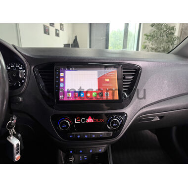 Hyundai Solaris 2 2017-2024 (черная, глянцевая) Canbox H-Line 7845-9-0157 на Android 10 (4G-SIM, 8/256, DSP, QLed)