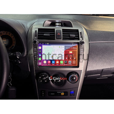 Toyota Corolla (E150) 2006-2013 (серая, с часами) Canbox PRO-Line 2K 4254-9-2075 на Android 13 (4G-SIM, 12/256, DSP, QLed)