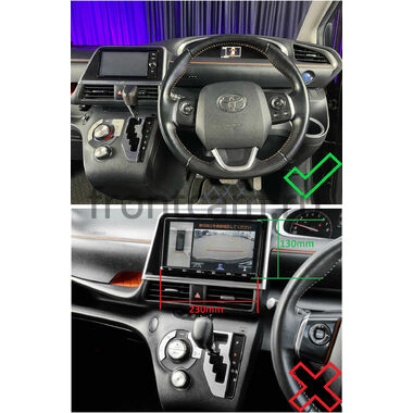 Toyota Sienta 2 (2015-2022) (для комплектации с магнитолой 100x200mm, глянцевая, правый руль) Canbox M-Line 2K 4176-10-0318 на Android 10 (4G-SIM, 2/32, DSP, QLed)