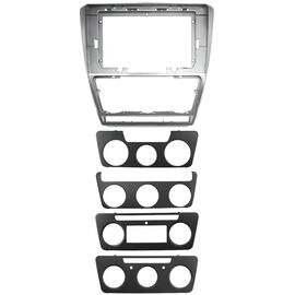 Рамка RM-10-1216 под магнитолу 10 дюймов для Skoda Octavia A5 2004-2013 (серебро)