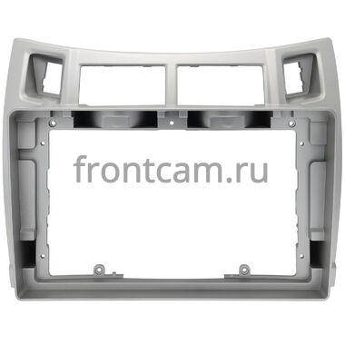 Рамка RM-9-100 под магнитолу 9 дюймов для Toyota Vitz 2 (XP90), Yaris 2 2005-2012 (серебряная)