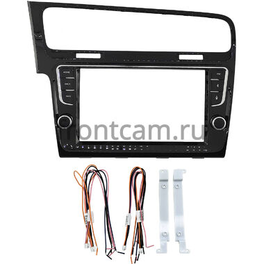Рамка RM-9-3461 под магнитолу 9 дюймов для Volkswagen Golf 7 2012-2022 (черная, глянцевая)