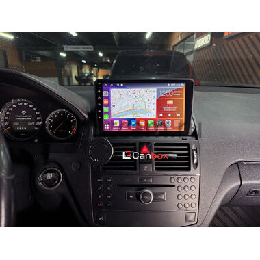 Mercedes-Benz C-klasse (w204) 2006-2011 (черная) Canbox H-Line 3792-9-702 на Android 10 (4G-SIM, 4/64, DSP, QLed)