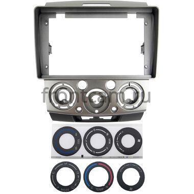 Рамка RM-9139 под магнитолу 9 дюймов для Ford Ranger 2 / Mazda BT-50 2006-2011 (серебро)