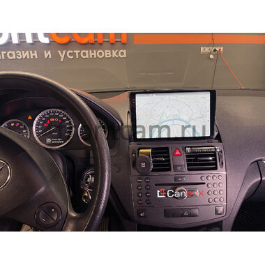 Рамка RM-9312 под магнитолу 9 дюймов для Mercedes-Benz C-klasse (w204) 2006-2011 (серая)