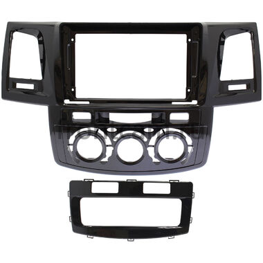 Рамка RM-9414 под магнитолу 9 дюймов для Toyota Fortuner, Hilux 7 2004-2015 (с кондиционером или климат-контролем)