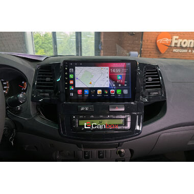 Toyota Fortuner, Hilux 7 2004-2015 (с кондиционером или климат-контролем) Canbox H-Line 4166-9414 на Android 10 (4G-SIM, 4/32, DSP, QLed)