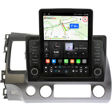 Honda Civic 8 4D 2005-2012 (левый руль, седан) Canbox GTR095-10-063 на Android 10 (QLed, 4/64, DSP, CarPlay)