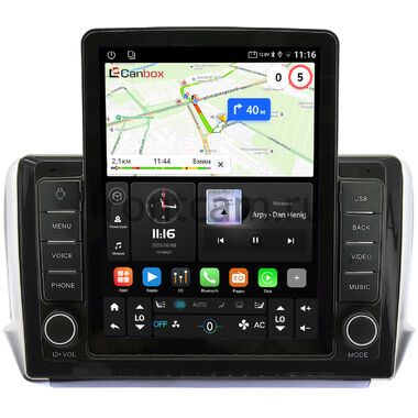 Peugeot 208, 2008 2013-2019 Canbox GTR095-10-732 на Android 10 (QLed, 4/64, DSP, CarPlay)