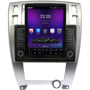 Hyundai Tucson (2004-2010) (для авто с климат-контролем, серебренная) OEM GT095-10-HY166T на Android 10 (2/16, DSP, Tesla)