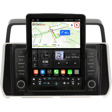 Toyota Land Cruiser Prado 150 2017-2024 (серебряная) Canbox GTR095-1058 на Android 10 (QLed, 4/64, DSP, CarPlay) (для авто с 4 камерами)