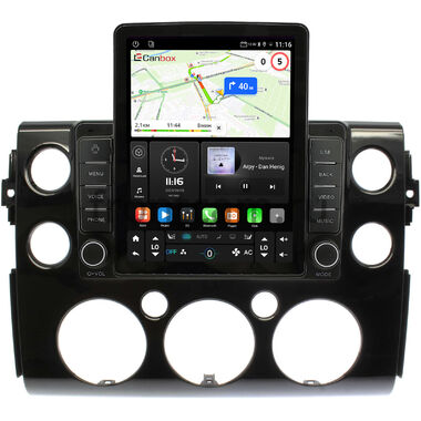 Toyota FJ Cruiser 2006-2022 (черная, глянцевая) Canbox GTR095-9-188 на Android 10 (QLed, 4/64, DSP, CarPlay)