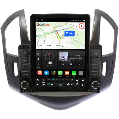 Chevrolet Cruze 2012-2016 (черная, матовая) Canbox GTR095-9-240 на Android 10 (QLed, 4/64, DSP, CarPlay)