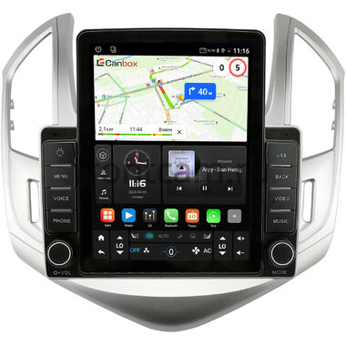 Chevrolet Cruze 2012-2016 (серебро) Canbox GTR095-9-242 на Android 10 (QLed, 4/64, DSP, CarPlay)