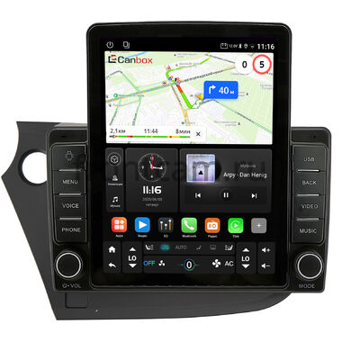 Honda Insight 2 2009-2014 (левый руль) Canbox GTR095-9-303 на Android 10 (QLed, 4/64, DSP, CarPlay)