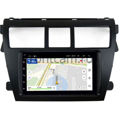 Toyota Belta, Vios, Yaris sedan (2005-2012) (черная) Canbox 2/32 на Android 10 (GT7-RP-11-402-440) (IPS, DSP, CarPlay)