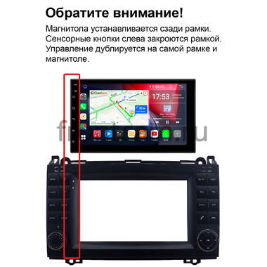 Mercedes A-klasse (W169), B-klasse (W245), Vito 2 (W639), Vito 3 (W447), Viano (W639) 2006-2016 (Вид 2, оранжевая подсветка клавиш) Рамка RP-6500-503