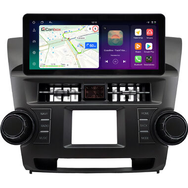 Toyota Highlander 2 (U40) 2007-2013 (Вид 2, с часами) 10.25 дюйма Canbox PRO-Line 4314-0531 на Android 13 (4G-SIM, 8/256, DSP, QLed) Audi Style