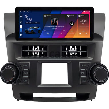 Toyota Highlander 2 (U40) 2007-2013 (Вид 1) 10.25 дюйма Canbox H-Line 7820-0528 на Android 10 (4G-SIM, 6/128, DSP, QLed) Audi Style