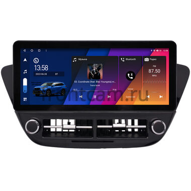 Hyundai Solaris 2 2017-2020 (черная глянцевая) 10.25 дюйма Canbox H-Line 8811-1582 на Android 14 (4G-SIM, 6/128, DSP, QLed) Audi Style