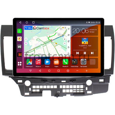 Mitsubishi Lancer 10 2007-2017 (для авто с Rockford) Canbox H-Line 2K 4127-1047 13 дюймов на Android 10 (4G-SIM, 8/256, DSP, QLed)