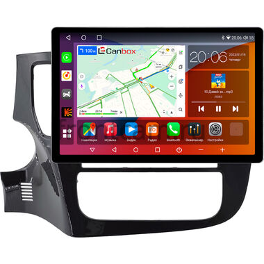 Mitsubishi Outlander 3 2012-2024 (глянцевая) Canbox H-Line 2K 4128-9-0145 11.5 дюймов на Android 10 (4G-SIM, 8/256, DSP, QLed)