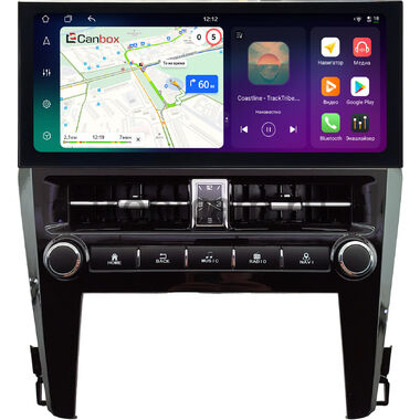Toyota Camry XV55 2014-2018 12.3 дюйма Canbox H-Line 4320-0823 на Android 10 (4G-SIM, 4/64, DSP, QLed) Lexus Style