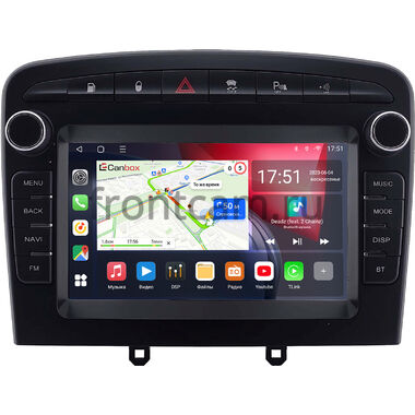 Peugeot 308, 408, RCZ 2007-2022 (черная, Тип 2) Canbox L-Line 4476-RP-2152-505 на Android 10 (4G-SIM, 3/32, TS18, DSP, QLed)